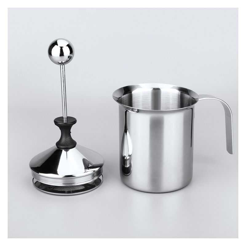 foto del prodotto sollbry schiumatore per latte da 400 ml creatore di schiuma per caff cappuccino a doppia pompa
