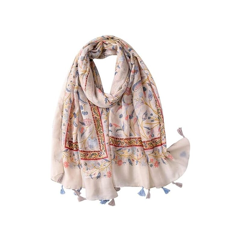 foto del prodotto sollbry sciarpe con stampa floreale, eleganti e alla moda, lunghe e morbide, scialli caldi e alla moda, scialli da spiaggia per tutte le stagioni
