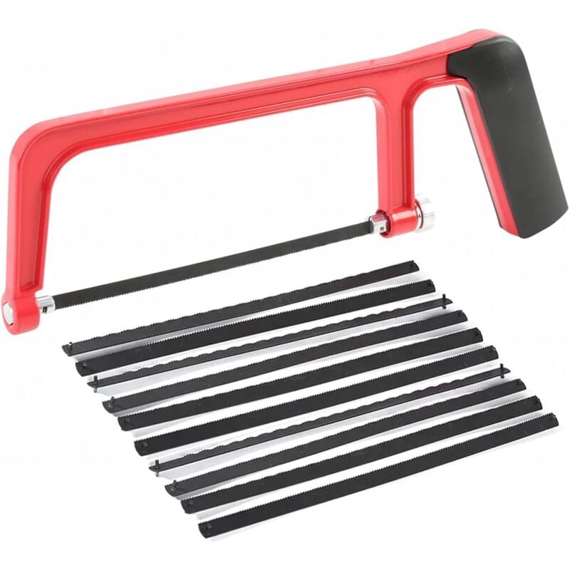 foto del prodotto sollbry seghetto piccolo, seghetto junior, mini seghetto, mini sega a mano, seghetto portatile, piccola sega a mano, con 10 lame intercambiabili,