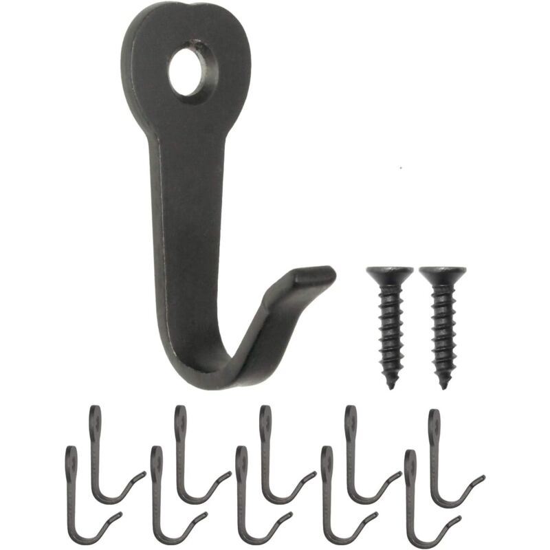 immagine 0 del prodotto sollbry set di 10 ganci in ferro classici ganci in metallo stile retr vintage 40 x 22 mm nero