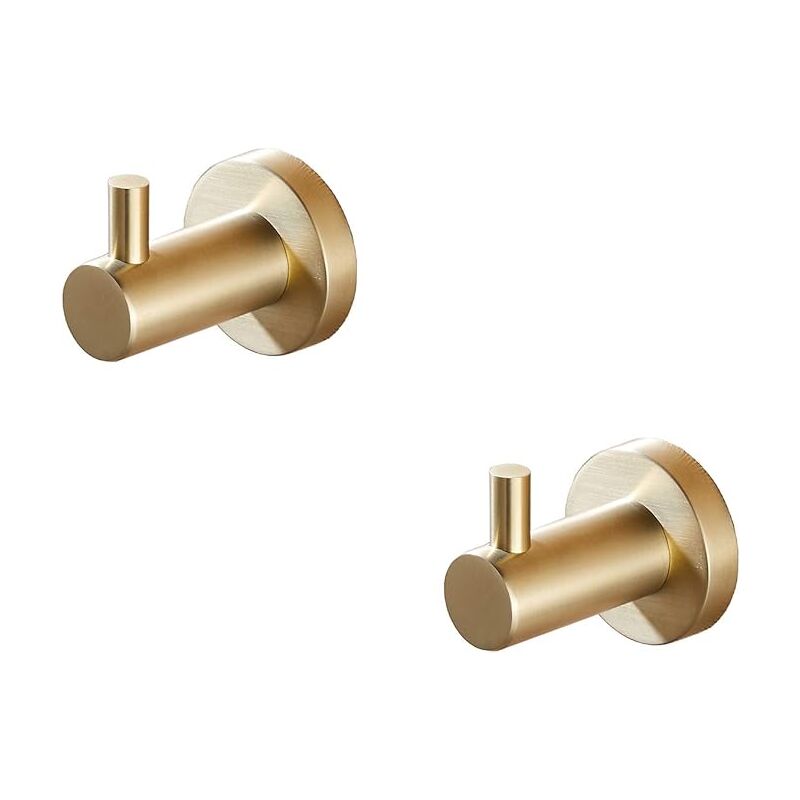 foto del prodotto sollbry set di 2 ganci da parete moderni in acciaio inossidabile sus304 spazzolato oro