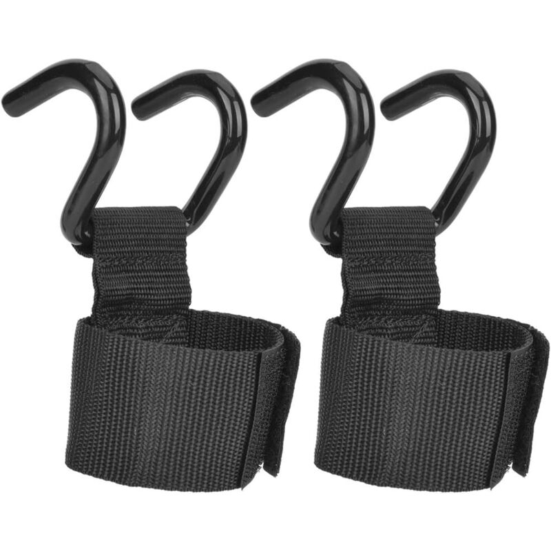 foto del prodotto sollbry set di 2 ganci per sollevamento pesi, ganci di sollevamento in acciaio con impugnatura antiscivolo, fasce per polsi per fitness, crossfit,