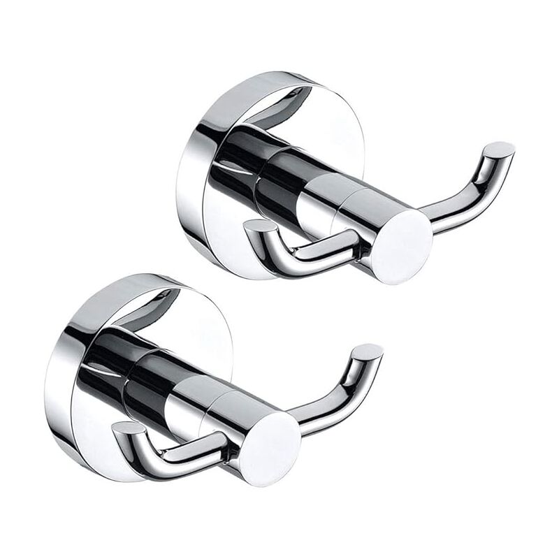 foto del prodotto sollbry set di 2 ganci portasciugamani in acciaio inox e ottone cromato per porta del bagno e della cucina