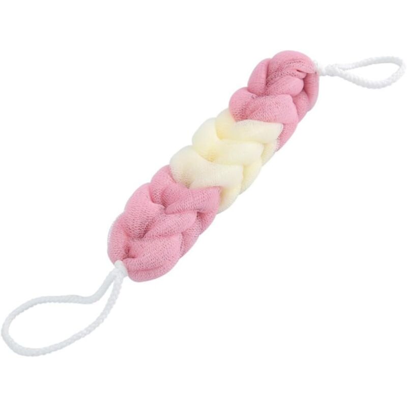 foto del prodotto sollbry set di 3 asciugamani da bagno lunghi, cuscino da bagno esfoliante, accessori da bagno rilassanti, spugna da bagno, asciugamano esfoliante per
