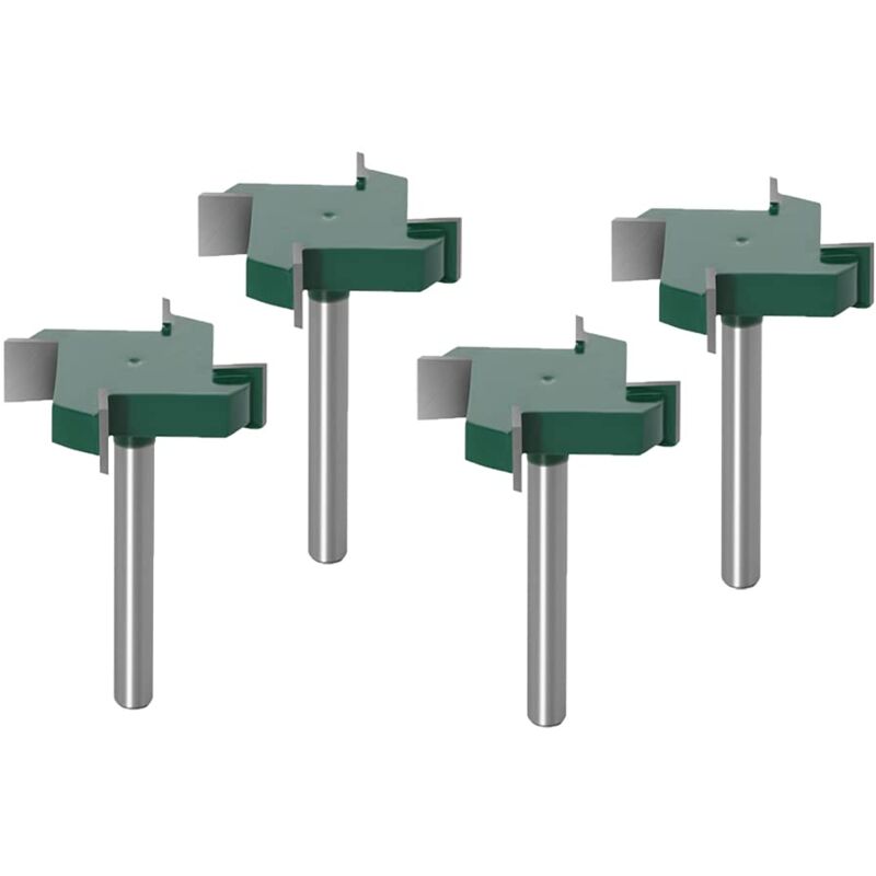 foto del prodotto sollbry set di 4 frese per superfici in lamiera di rivestimento con gambo da 6 mm, 4 frese per appiattimento di piastre alari, frese in carburo di