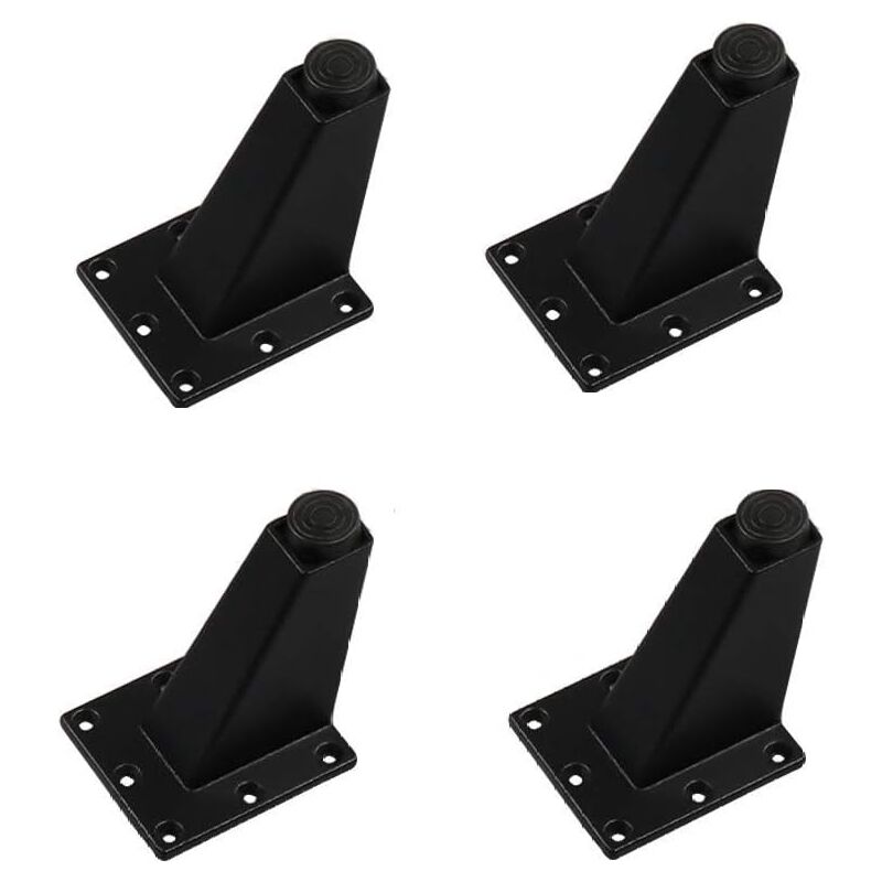 foto del prodotto sollbry set di 4 gambe per mobili in metallo, gambe per divano nero opaco, altezza 80 mm, gambe per divano in metallo moderne, gambe di supporto