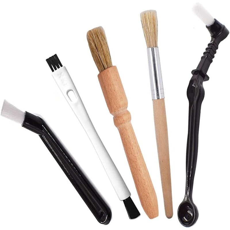 foto del prodotto sollbry set di 5 spazzole professionali per caff con spazzola per la pulizia in legno e spazzola per caff espresso in nylon per macchina da caff 