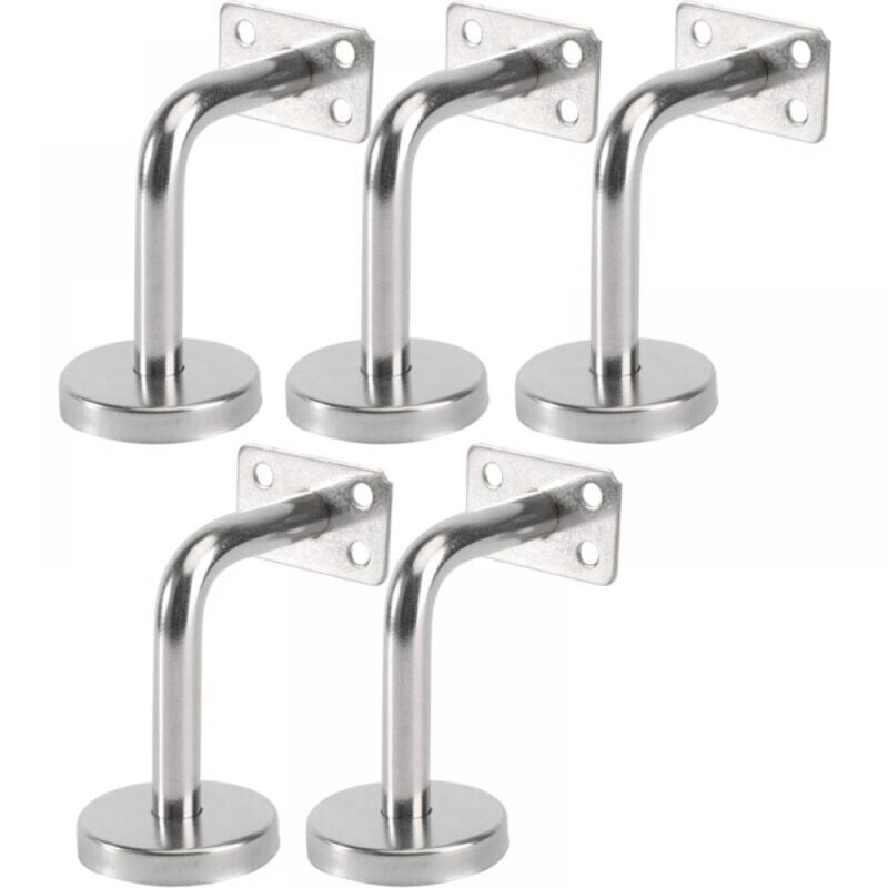 foto del prodotto sollbry set di 5 staffe per corrimano in acciaio inossidabile staffe per corrimano a parete per scale interne ed esterne, ringhiere per scale in