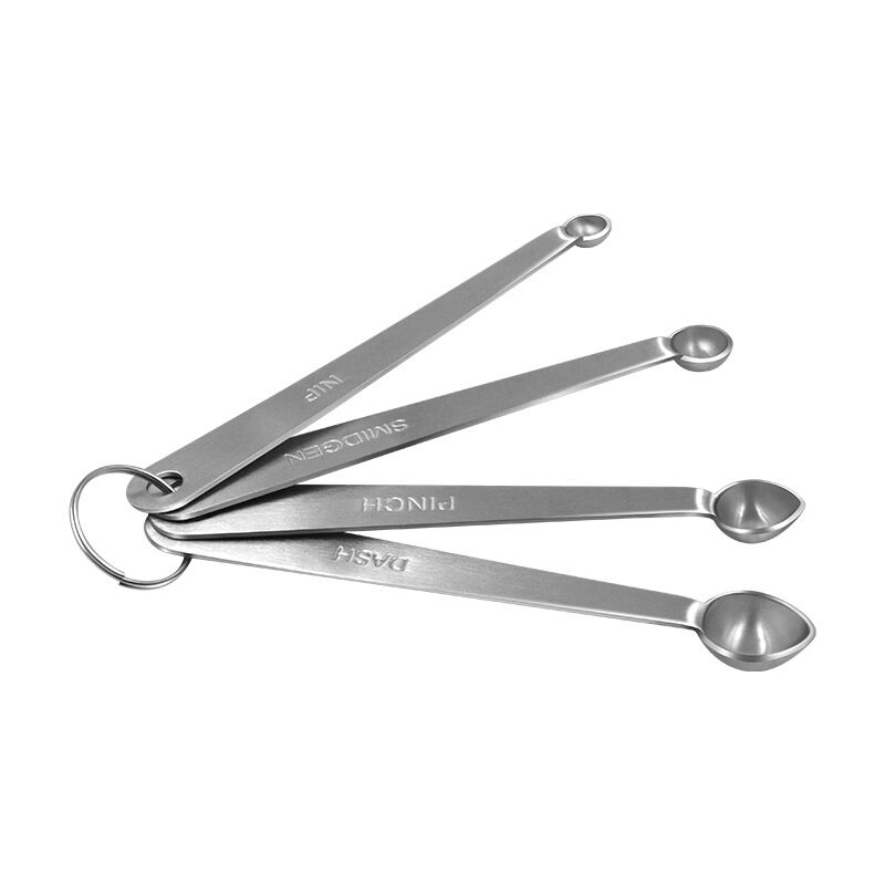foto del prodotto sollbry set di cucchiai dosatori set di 4 mini cucchiai in acciaio inossidabile, set di cucchiai, set di cucchiai da forno, set di cucchiai per