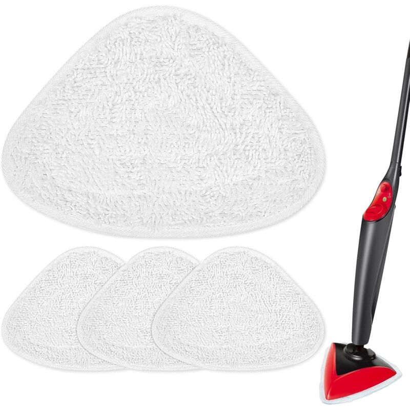 foto del prodotto sollbry set di ricambio per lavapavimenti a vapore vileda, 4 pezzi, panni in microfibra bianchi confezione da 4 bianco 