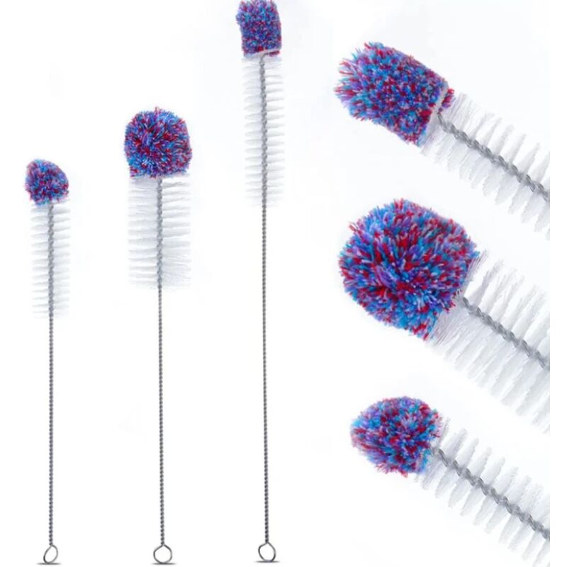 foto del prodotto sollbry set di spazzole per bottiglie 3 spazzole per bottiglie spazzole per la pulizia spazzole per bottiglie d acqua tamponi per bottiglie