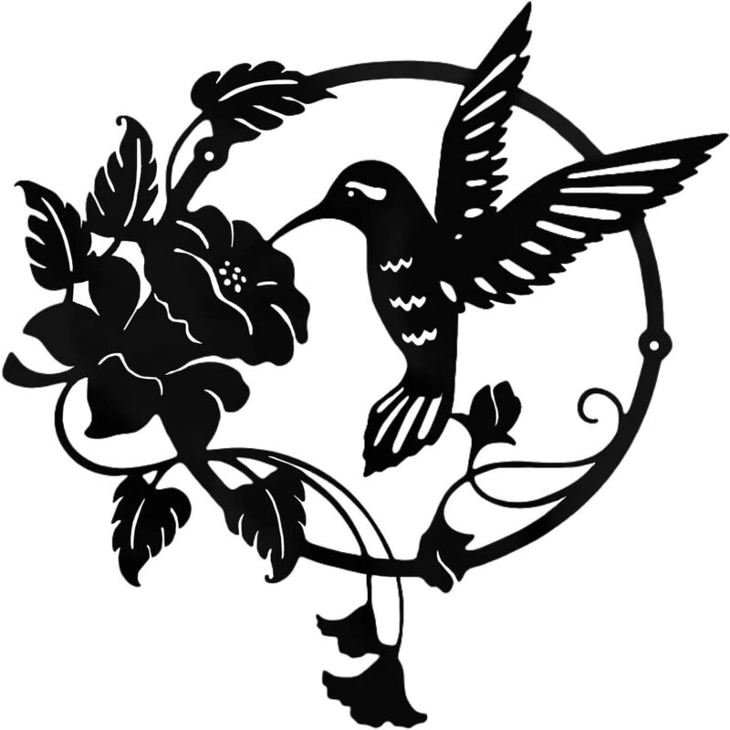 foto del prodotto sollbry silhouette di uccello in metallo, decorazione da parete in metallo, scultura in metallo, decorazione da parete rotonda, decorazione da