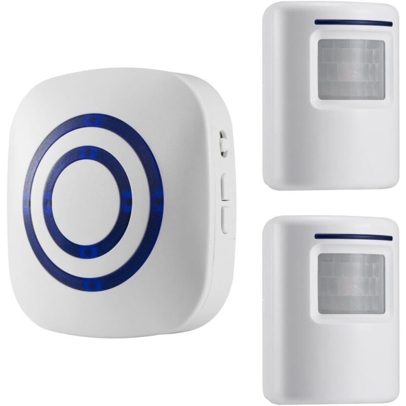 foto del prodotto sollbry sistema di allarme wireless per campanello passaggio con rilevatore di movimento accesso, 38 toni, portata fino a 100 m, bianco