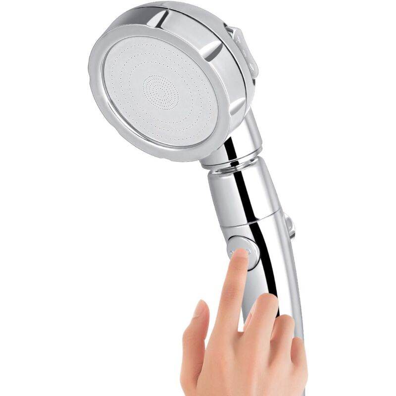 foto del prodotto sollbry soffione doccia, 3 modalit doccia portatile con pulsante di arresto, rotazione a 360 , soffione doccia a risparmio idrico, tipo