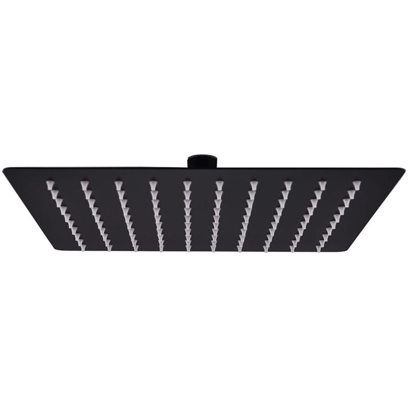 foto del prodotto sollbry soffione doccia a pioggia, soffione doccia, accessorio per bagno, acciaio inox 20x20 cm quadrato nero