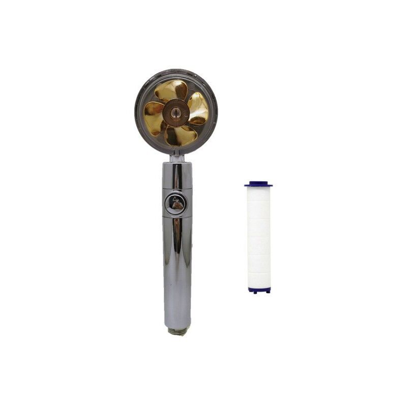 foto del prodotto sollbry soffione doccia, soffione doccia a elica, filtro portatile ad alta pressione a 360 , soffione rotante a risparmio idrico, kit