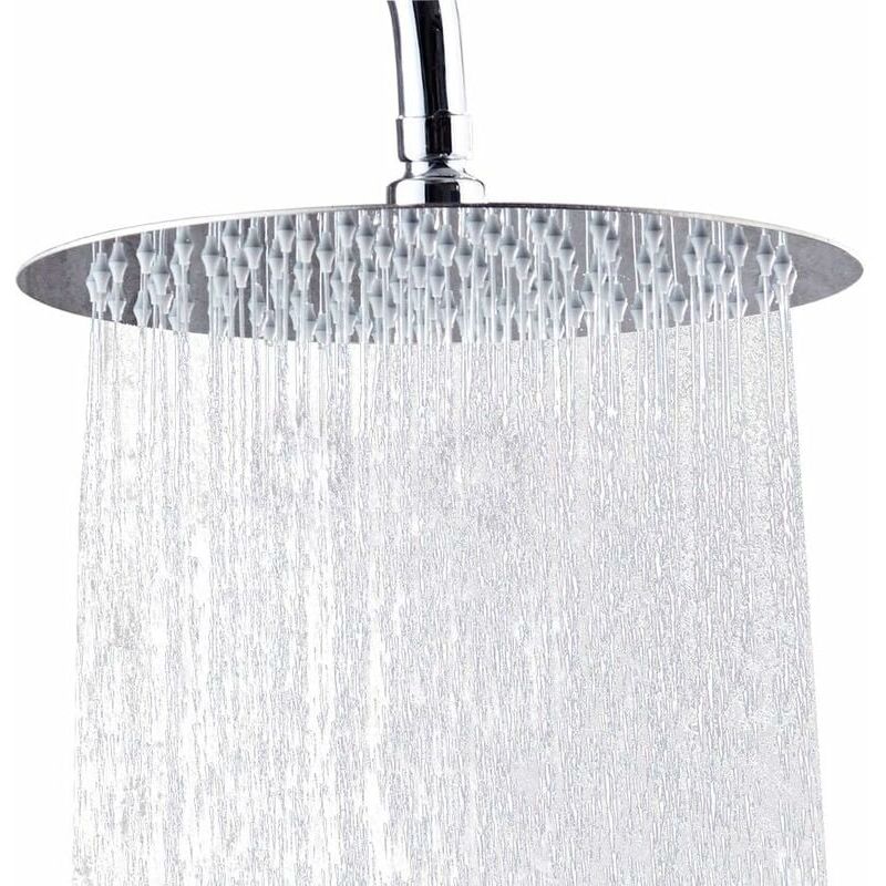 foto del prodotto sollbry soffione doccia, soffione doccia rotondo in acciaio inox da 10 pollici, soffione doccia a pioggia ultrasottile ad alta pressione da 304,25
