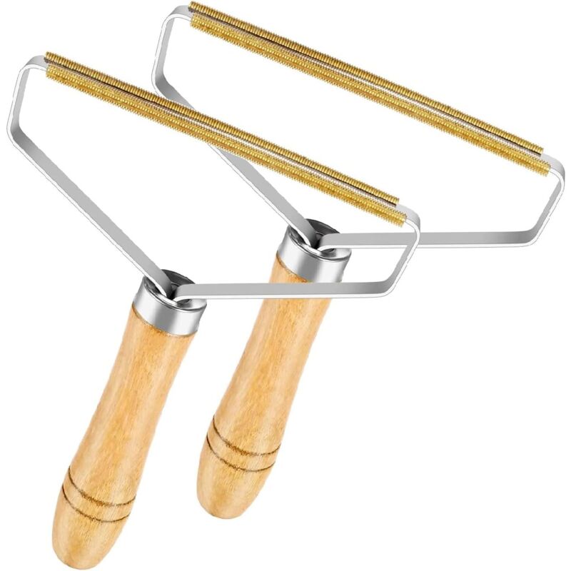 foto del prodotto sollbry spazzola manuale anti pilling, confezione da 2, rasoi anti pilling, levapelucchi portatile per cappotti, maglioni, tappeti, tende, divani