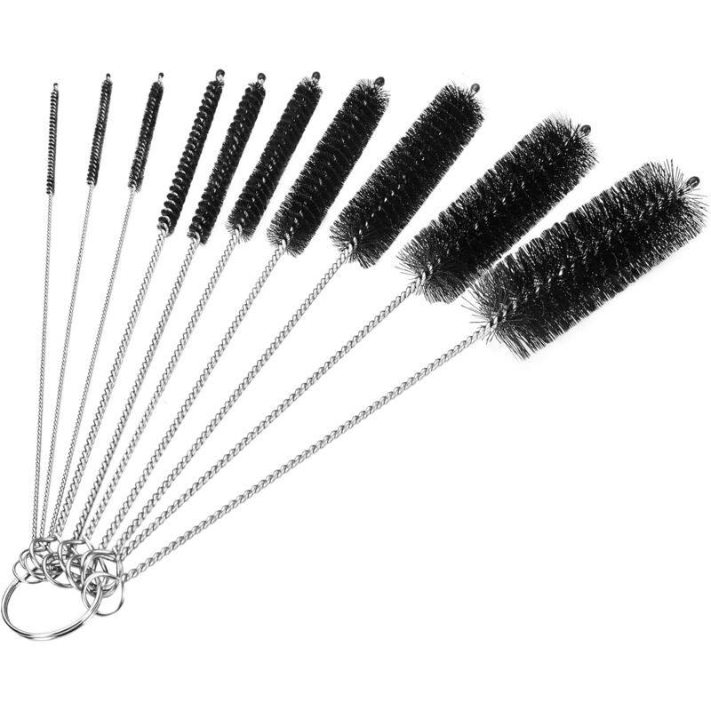 foto del prodotto sollbry spazzole per la pulizia delle bottiglie, set di spazzole in nylon da 8,3 pollici, detergente per bottiglie a collo stretto, tazze con gancio,