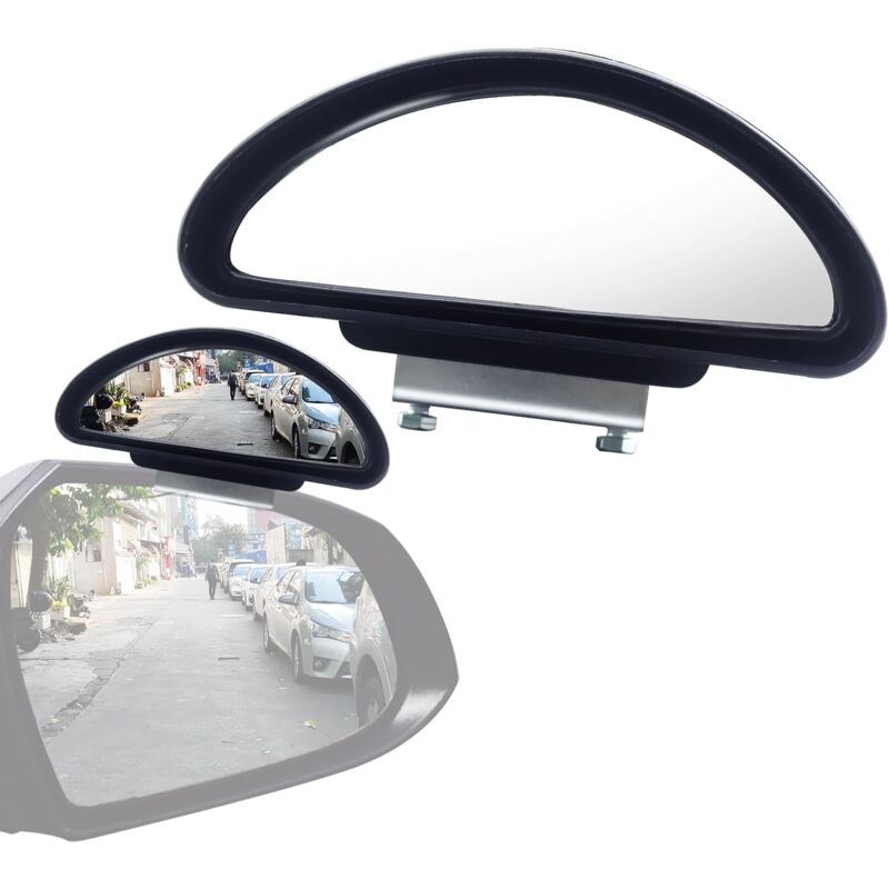 foto del prodotto sollbry specchietto retrovisore per angolo cieco regolabile a 360 gradi, specchietto laterale per auto in vetro hd, accessori esterni per auto,