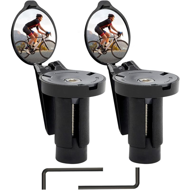 foto del prodotto sollbry specchietto retrovisore per bicicletta, specchietto retrovisore per scooter elettrico, retrovisore convesso retr , regolabile a 360 ,