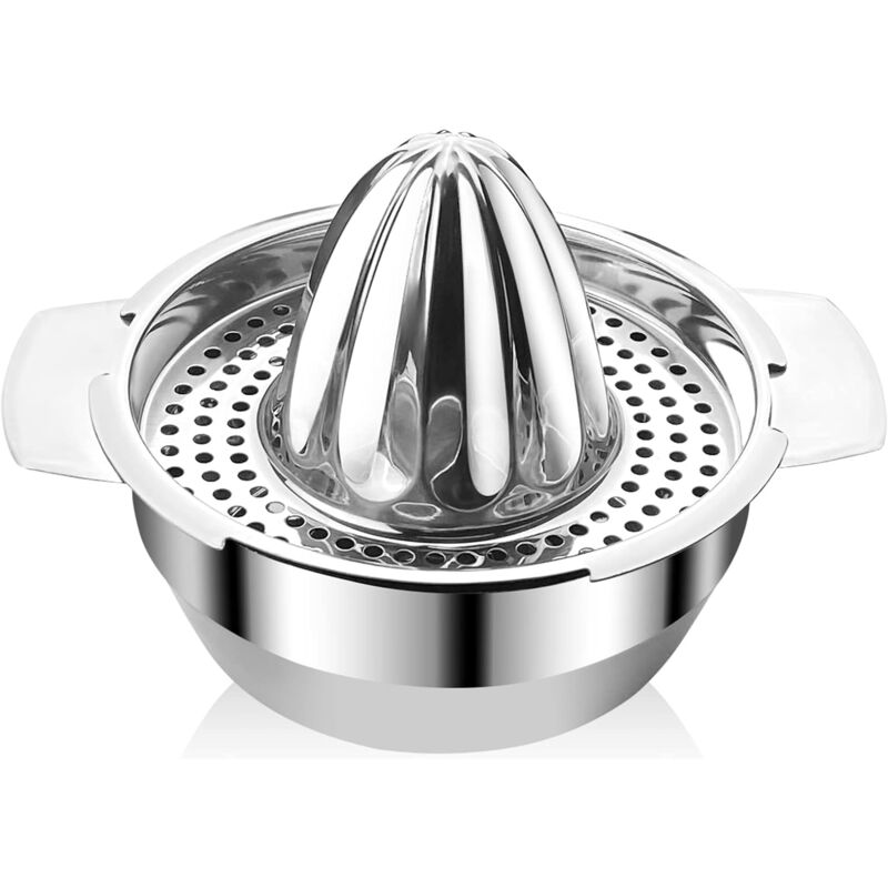 foto del prodotto sollbry spremiagrumi, spremiagrumi manuale in acciaio inox 201 lavabile in lavastoviglie, spremiagrumi rotante facile da pulire per spremere