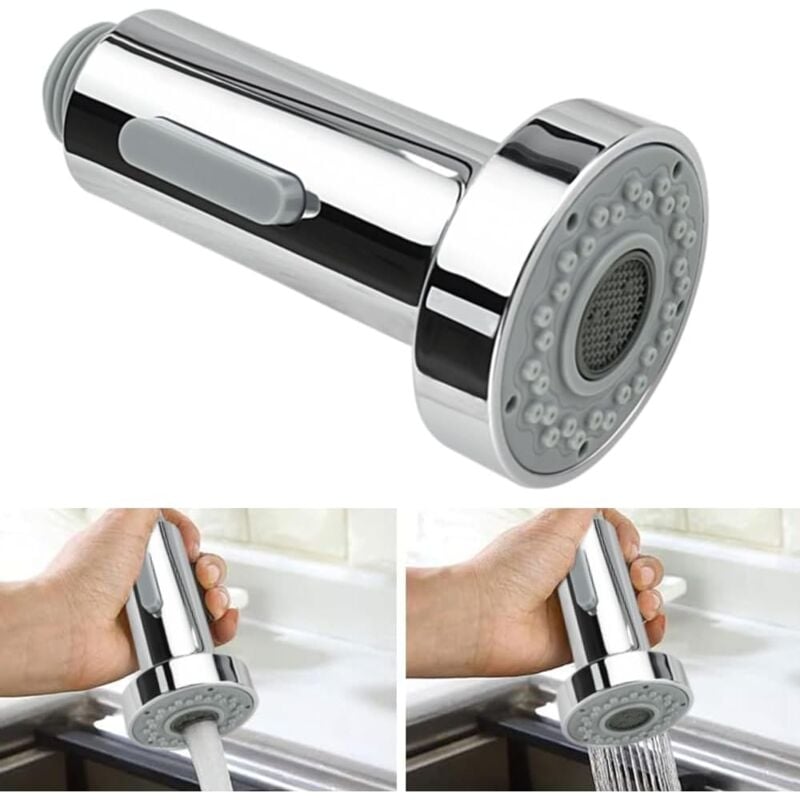 foto del prodotto sollbry spruzzatore per rubinetto da cucina, 2 modalit , spruzzatore per rubinetto da cucina estraibile, testina di ricambio per rubinetto da