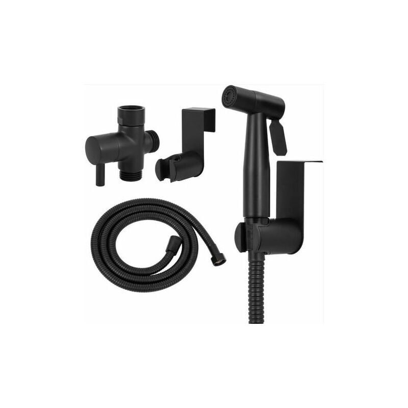 foto del prodotto sollbry spruzzatore per wc, kit completo per spruzzatore per wc nero, kit per spruzzatore per wc, spruzzatore per l igiene personale quotidiana,