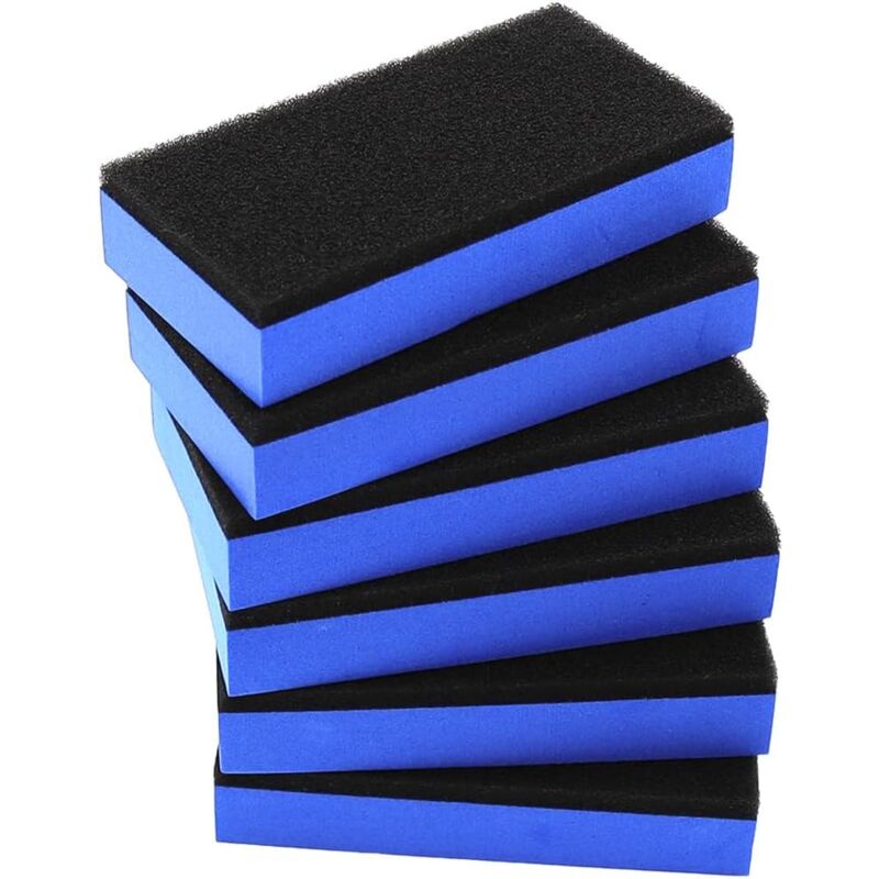 foto del prodotto sollbry spugne per cera ceramica per auto, applicatori per auto, rivestimento in spugna per lucidatura, manutenzione e lavaggio auto 742 cm 