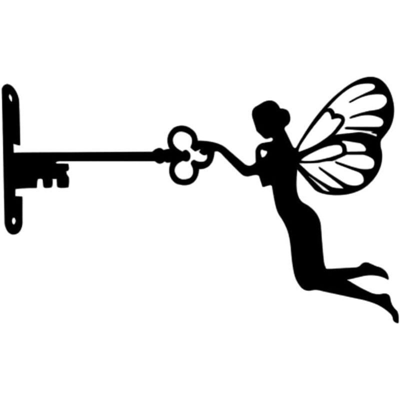 foto del prodotto sollbry statua di fata in metallo per esterni, decorazione da parete per giardino, 3020 cm