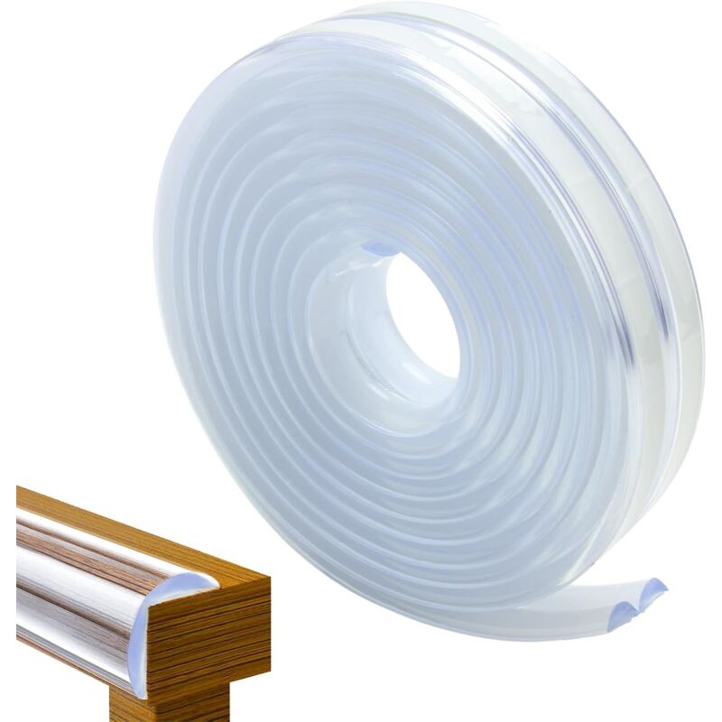 foto del prodotto sollbry strisce protettive trasparenti in silicone morbido da 2 m per angoli di mobili, tavoli, armadietti, contro gli angoli acuti, pre adesive
