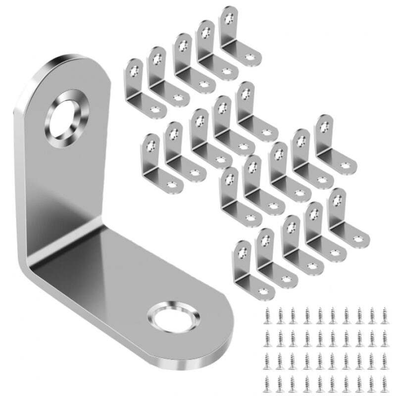 foto del prodotto sollbry supporto angolare in metallo supporto angolare in acciaio inossidabile per riparazione mobili confezione da 20 supporti angolari da 3030