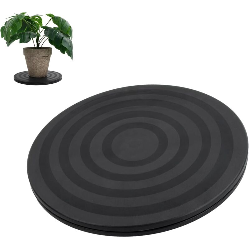 foto del prodotto sollbry supporto girevole da 20 cm, girevole a 360 con cuscinetti a sfera in acciaio, robusto e rotondo, per tv, artigianato, piante bonsai, nero.