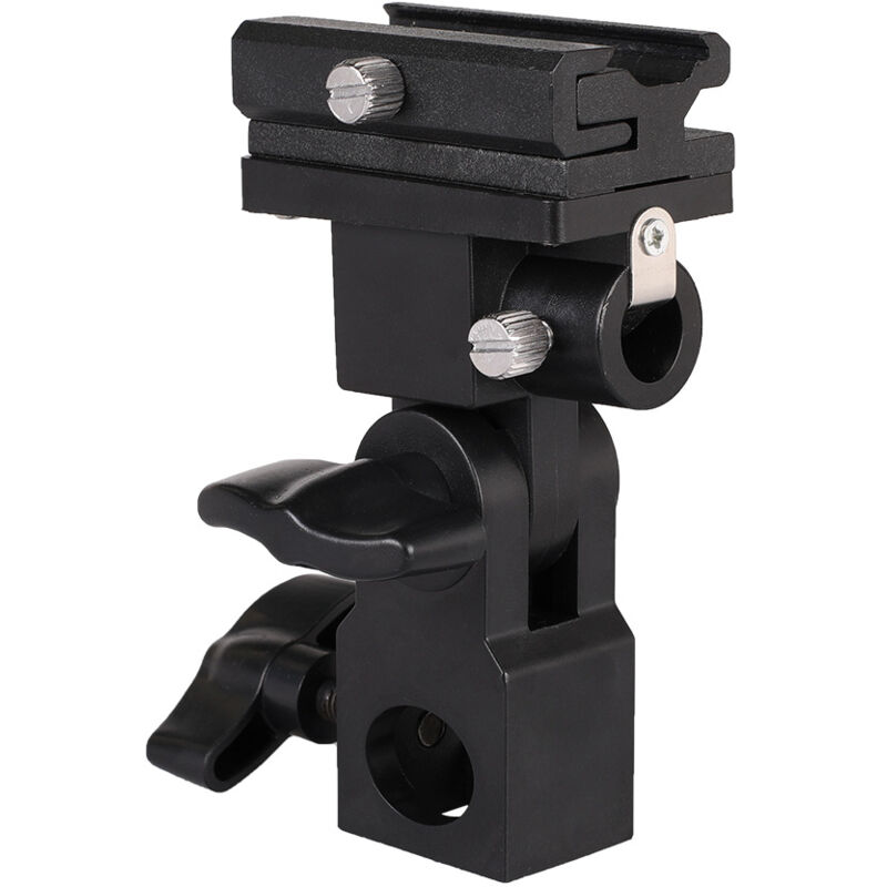 foto del prodotto sollbry supporto girevole per flash, supporto per ombrello, supporto inclinabile da studio per flash, lampeggiatore, nikon compatibile con sb 500,