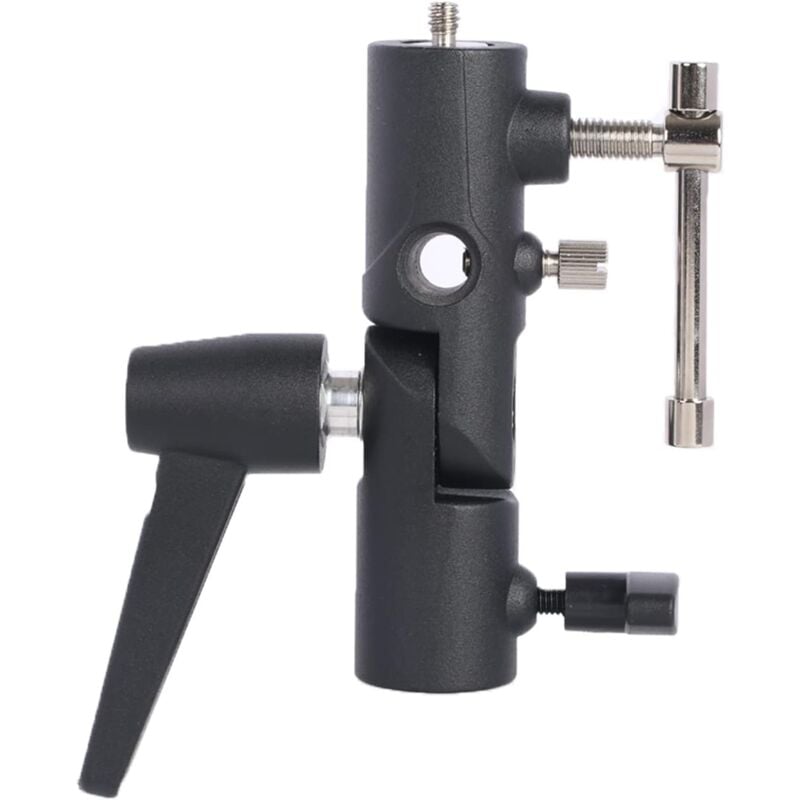 foto del prodotto sollbry supporto per flash per fotocamera supporto per flash regolabile a 180 con adattatore a vite da 1 4 a 3 8 supporto per flash per