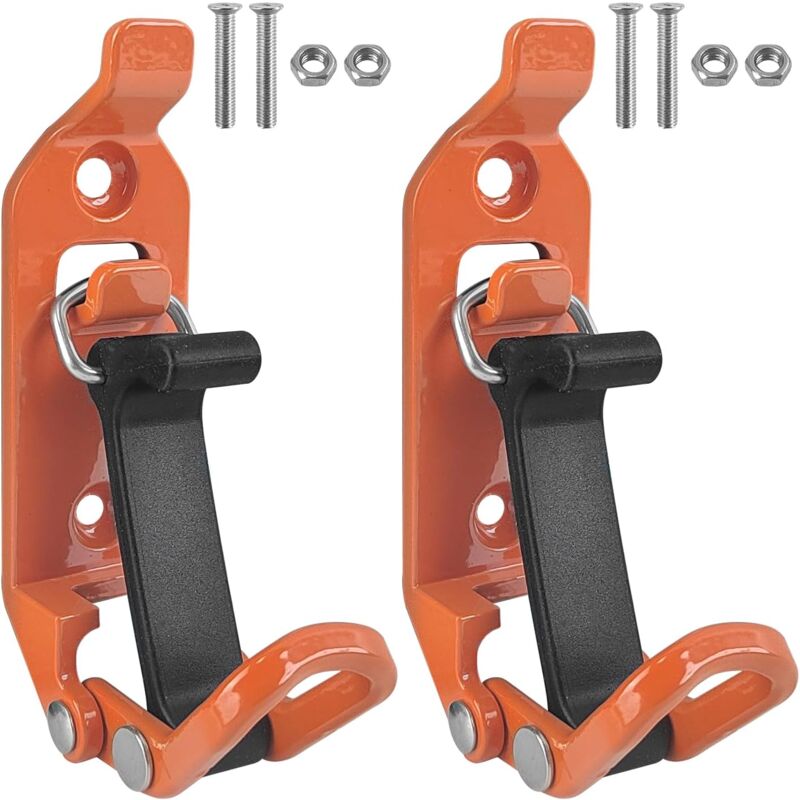 foto del prodotto sollbry supporto per gancio in metallo da 2 pezzi, supporto per pala, accessori per portapacchi, supporto per portapacchi con dadi, strumento di