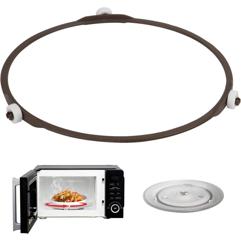 foto del prodotto sollbry supporto per piatto girevole per forno a microonde, diametro 17,8 cm, anello in vetro universale per accessori a microonde.