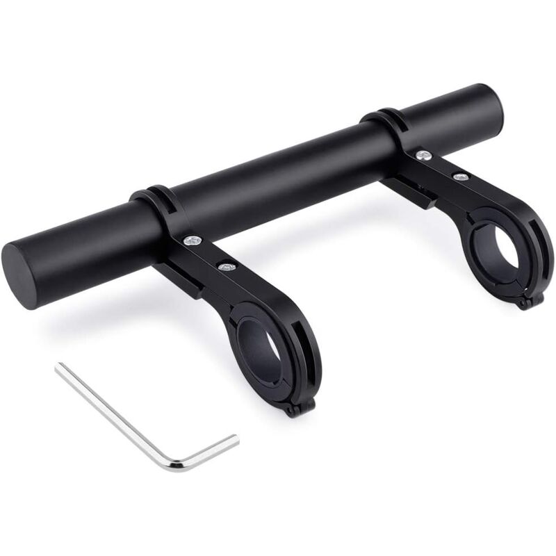 foto del prodotto sollbry supporto per prolunga manubrio bicicletta, prolunga tubolare in lega di alluminio da 20 cm, supporto a doppia maniglia per posizionare la