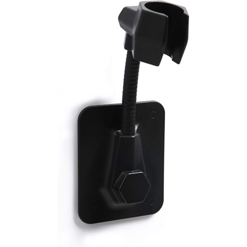 foto del prodotto sollbry supporto per soffione doccia a parete, regolabile, autoadesivo, universale, in plastica, supporto per soffione doccia, senza foratura,