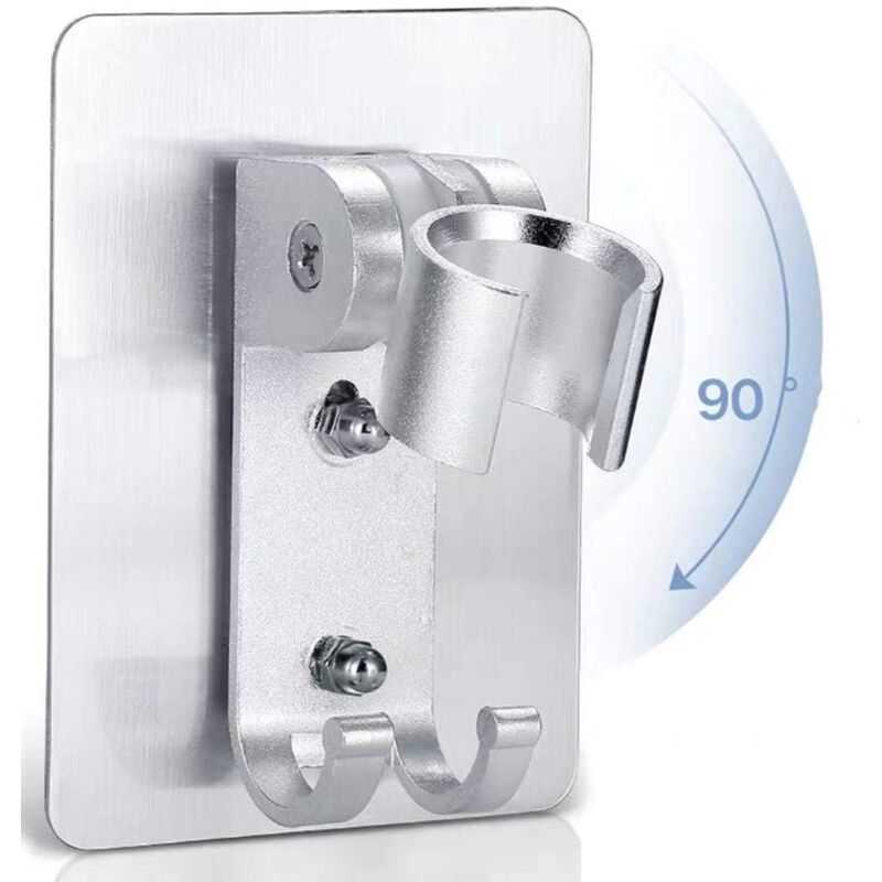 foto del prodotto sollbry supporto per soffione doccia adesivo resistente, supporto per soffione doccia regolabile, supporto da parete per soffione doccia con 2