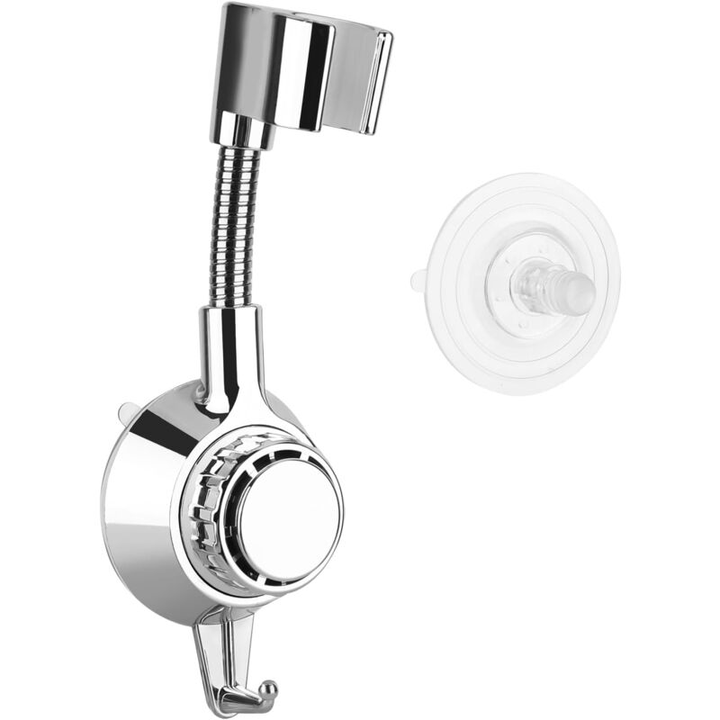 foto del prodotto sollbry supporto per soffione doccia regolabile a 360 , supporto universale per soffione doccia con ventosa, senza foratura, supporto per soffione