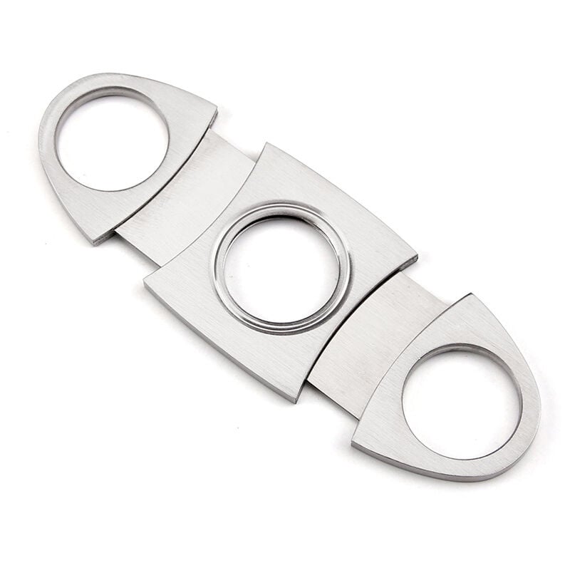 foto del prodotto sollbry tagliasigari, tagliasigari classico in acciaio inox, tagliasigari a doppia lama, tagliasigari, forbici per sigari, tagliasigari tascabile,