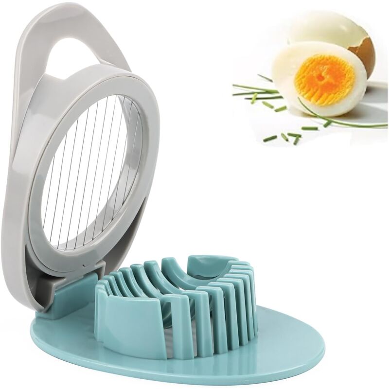 foto del prodotto sollbry tagliauova in acciaio inox, tagliauova a fette in metallo, tagliauova con fette rotonde e ovali, tagliauova sode lavabile in lavastoviglie