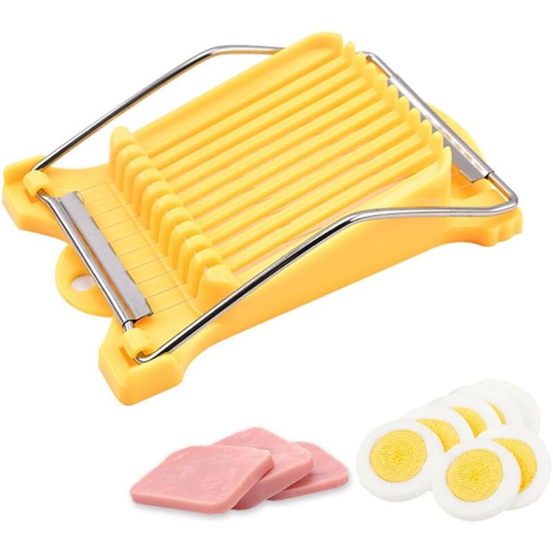foto del prodotto sollbry tagliauova, tagliauova professionale, fili da taglio in acciaio inossidabile, tagliauova manuale multifunzione per uova, fragole, kiwi,