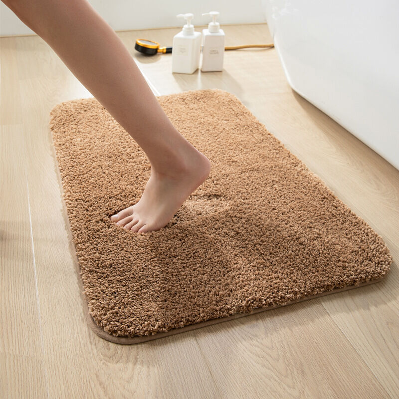 foto del prodotto sollbry tappetino da bagno 50 x 80 cm, antiscivolo e assorbente, tappeto da bagno, morbido tappetino da doccia, in microfibra lavabile in lavatrice