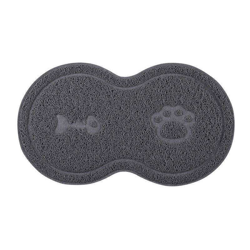 foto del prodotto sollbry tappetino per l alimentazione dei gatti in silicone, impermeabile e antiscivolo, per ciotole per cani e gatti, triumph water bowl grigio,