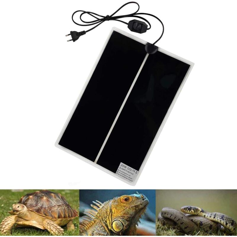 foto del prodotto sollbry tappetino riscaldante per rettili, termostatico regolabile, con controllo della temperatura per rettili tartarughe, serpenti, lucertole