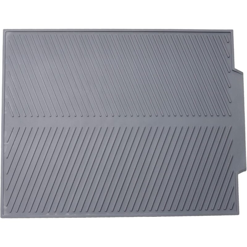foto del prodotto sollbry tappetino scolapiatti in silicone, grande, spesso, per lavello, asciugatura rapida, 43 x 34 cm x 0,5 cm, grigio