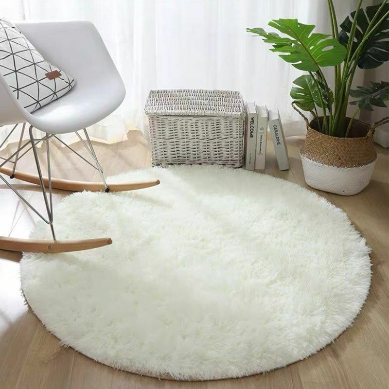foto del prodotto sollbry tappeto rotondo per soggiorno, comodino, camera da letto, morbido tappeto per camera da letto, stile moderno, tappeto decorativo per