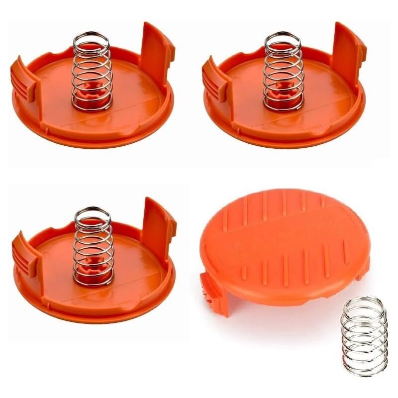foto del prodotto sollbry tappi per rocchetto 4 molle di ricambio compatibili con decespugliatori black decker rc 100 p